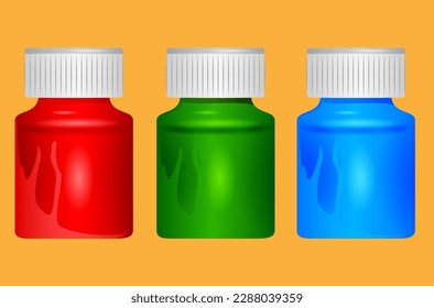 tres latas de pintura para pintar
