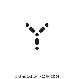 drei Kapseln vier Pillen Buchstabe Y einfaches Symbol Logo Vektorgrafik