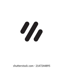 Three capsules, hexagons, letters Z and M simple symbol logo vector