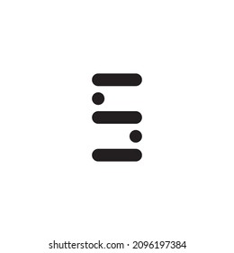 three capsules, two pills letter S and E simple symbol logo vector