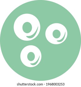 Three caramels, icon illustration, vector on white background