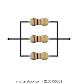 three carbon film resistor in parallel