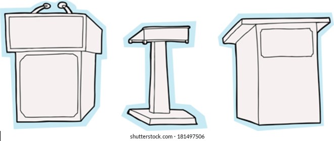 Tres lecciones de caricatura con bordes azules
