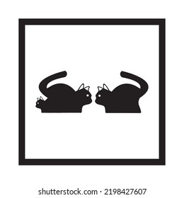 Drei Katzen-Tier-Vektorlogo 