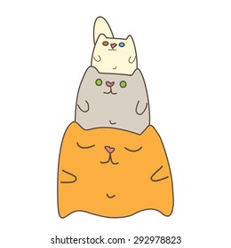 Three cats tree