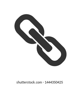 Three chain links icon, Isolated icon