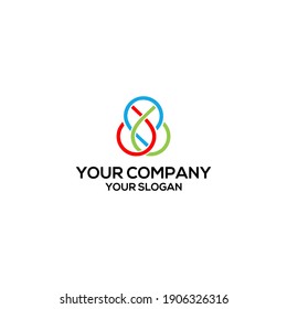 Three Chain Logo Design Vector