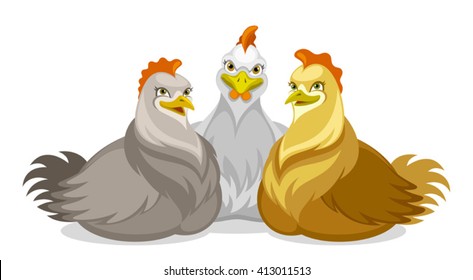 Three chickens