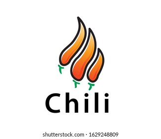 Three chili levels logo design inspiration