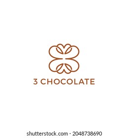 Three Chocolate Logo
suitable for restaurant logo