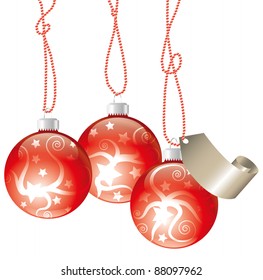 Three christmas balls
