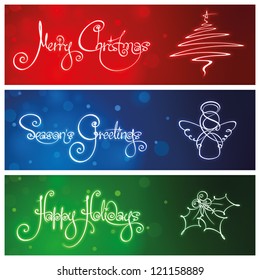 Three Christmas Banners