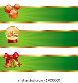 Three christmas banners