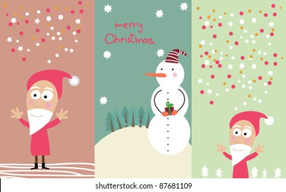 Three Christmas banners