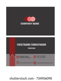 Three circle Business card template