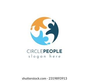 Three Circle People Social media network people logo