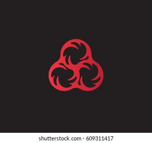 Three circles balance vector logo