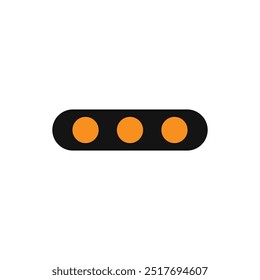 Three Circles logo in an oval. Traffic light icon and settings in electronic devices. Simple logo template.