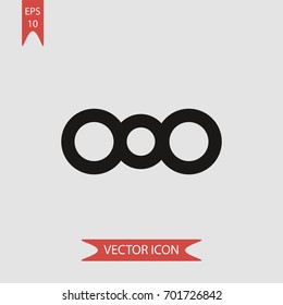 Three circles vector icon illustration symbol