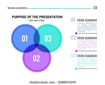 Three Circles Venn Diagram Slide Template