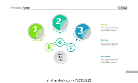 Three Circles Process Chart Slide Template Stock Vector (Royalty Free ...