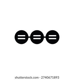 Three circular icons with horizontal lines a minimalist graphic design