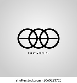 three cirlcle signsymbols logo company name