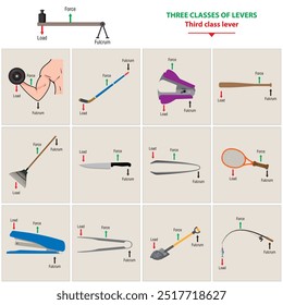 As três classes de sistemas de alavancas