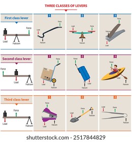 The three classes of levers systems