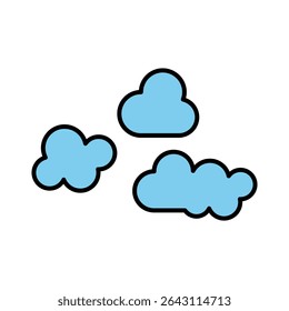three clouds icon logo design vector illustration