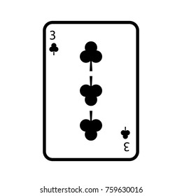 three of club playing card theme casino