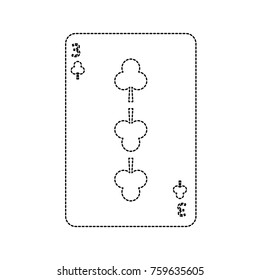 three of club playing card theme casino
