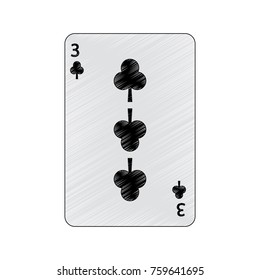 three of club playing card theme casino
