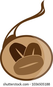Three coffee beans
