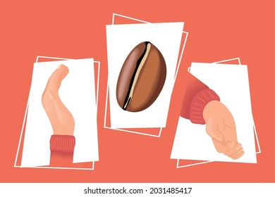three coffee break set icons