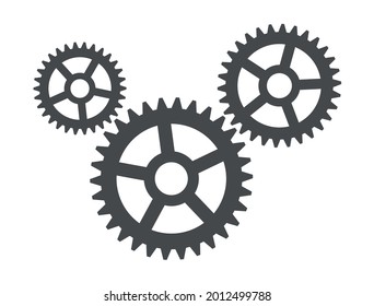 Icono de vector de los indicadores de las ruedas cognitivas de tres ruedas