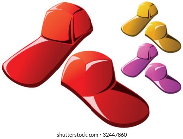 Three color baseball cap without words