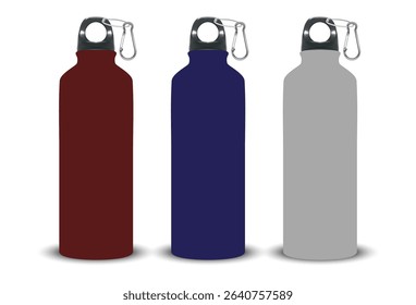 three color bottle of water