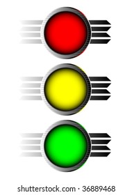 three color buttons