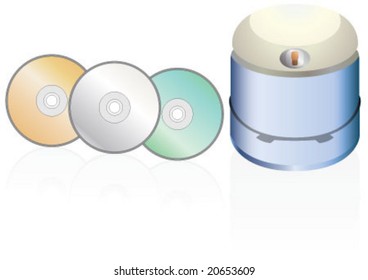 Three color of CD and case