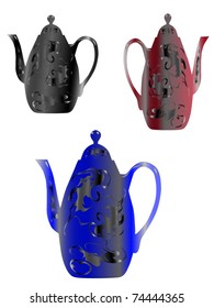 three color goblet on different layer