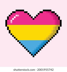 corazón de tres colores con borde negro