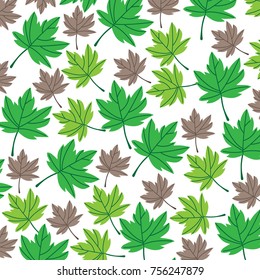 three color of leaf pattern