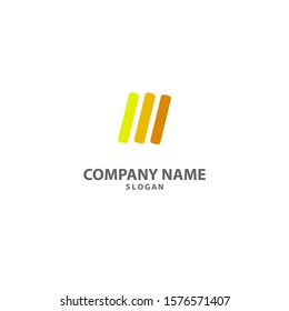 three color line Logo vector ilustration