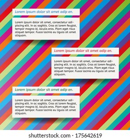 three color notes on color lined background