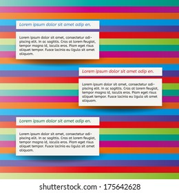 three color notes on color lined background