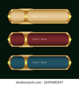 Three color options for fancy Islamic text box