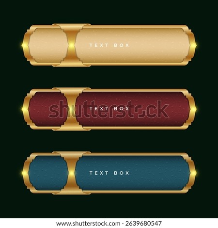 Three color options for fancy Islamic text box