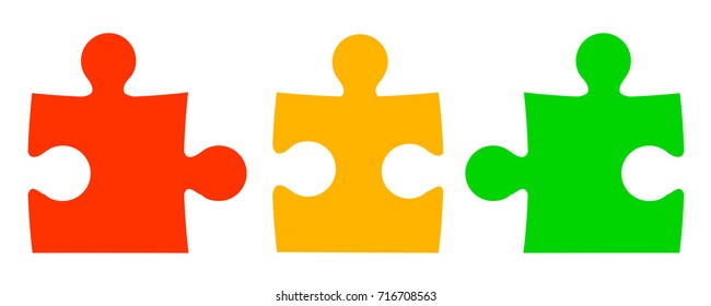 Three color puzzle - for stock