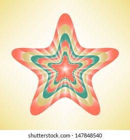 Three color starfish background